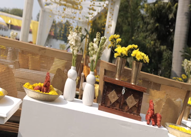 A Slow Motion Shot of an Indian Wedding Decoration in India