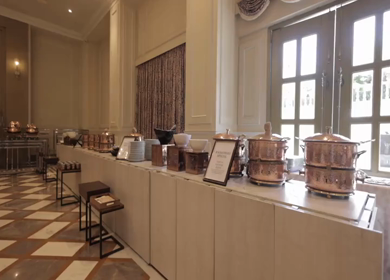 A Slow Motion Shot of an Indian Wedding Venue Decoration in India