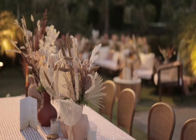 A Slow Motion Shot of an Indian Wedding Venue Decoration in India