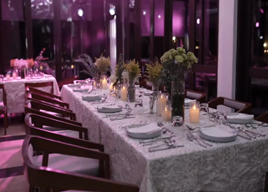 A Slow Motion Shot of an Indian Wedding Venue Decoration in India