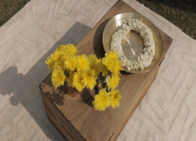 A Slow Motion Shot of an Indian Wedding Decoration in India
