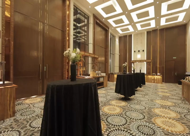 A Slow Motion Shot of an Indian Wedding Venue Decoration in India