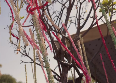 A Slow Motion Shot of an Indian Wedding Venue Decoration in India