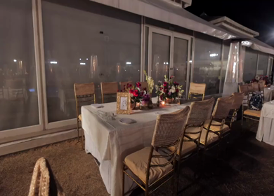 A Slow Motion Shot of an Indian Wedding Venue Decoration in India