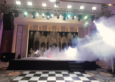 A Slow Motion Shot of an Indian Wedding Venue Decoration in India