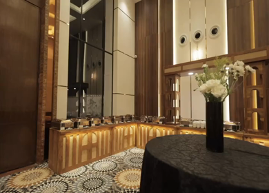 A Slow Motion Shot of an Indian Wedding Venue Decoration in India