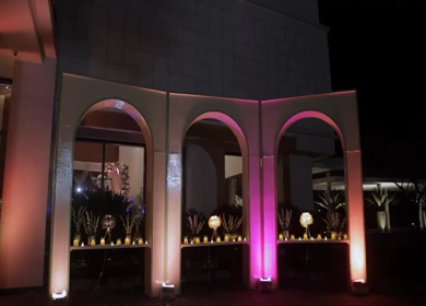 A Slow Motion Shot of an Indian Wedding Venue Decoration in India