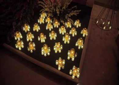 A Slow Motion Shot of an Indian Wedding Venue Decoration in India