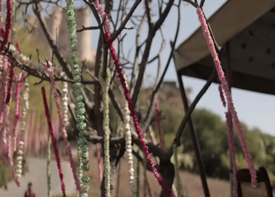 A Slow Motion Shot of an Indian Wedding Venue Decoration in India