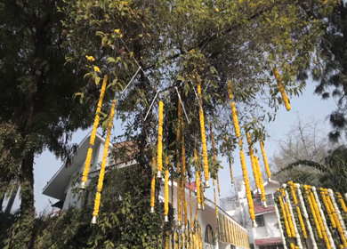 A Slow Motion Shot of an Indian Wedding Decoration in India