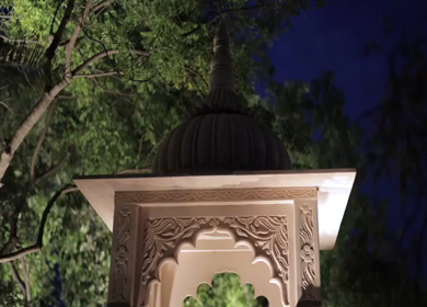 A Slow Motion Shot of an Indian Wedding Venue Decoration in India