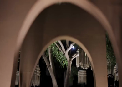 A Slow Motion Shot of an Indian Wedding Venue Decoration in India