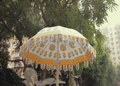 A Slow Motion Shot of an Indian Wedding Venue Decoration in India