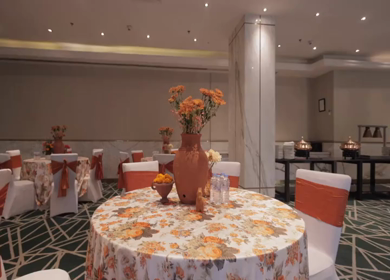 A Slow Motion Shot of an Indian Wedding Venue Decoration in India