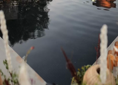 A Slow Motion Shot of an Indian Wedding Venue Decoration in India