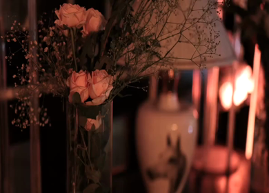 A Slow Motion Shot of an Indian Wedding Venue Decoration in India