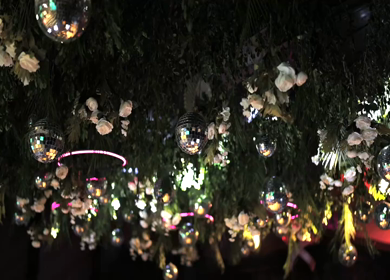 A Slow Motion Shot of an Indian Wedding Venue Decoration in India