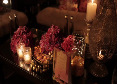 A Slow Motion Shot of an Indian Wedding Venue Decoration in India