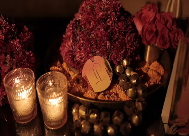 A Slow Motion Shot of an Indian Wedding Venue Decoration in India