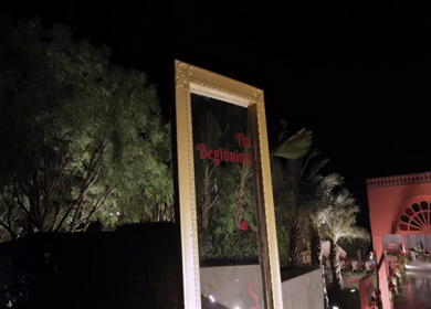 5th January 2025 : A Slow Motion Shot of an Indian Wedding Venue Decoration in India