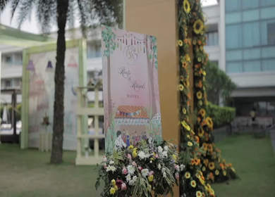 5th January 2025 : A Slow Motion Shot of an Indian Wedding Venue Decoration in India