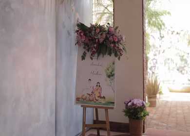 5th January 2025 : A Slow Motion Shot of an Indian Wedding Venue Decoration in India