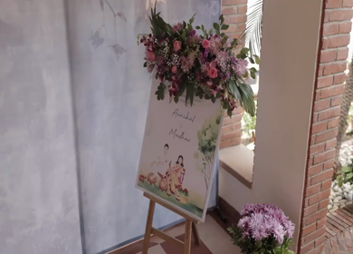 5th January 2025 : A Slow Motion Shot of an Indian Wedding Venue Decoration in India