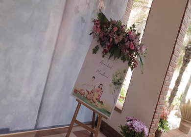 5th January 2025 : A Slow Motion Shot of an Indian Wedding Venue Decoration in India