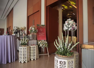 5th January 2025 : A Slow Motion Shot of an Indian Wedding Venue Decoration in India