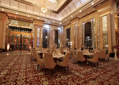 9th February, 2024 : A shot of Indian Wedding venue decorated at New Delhi, India