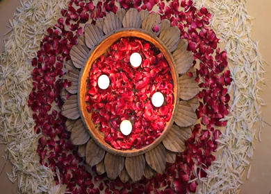 A Slow Motion Shot of an Indian Wedding Decoration in India