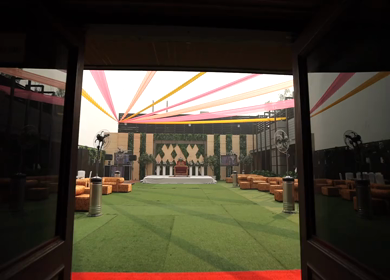 9th February, 2024 : A shot of Indian Wedding venue decorated at New Delhi, India