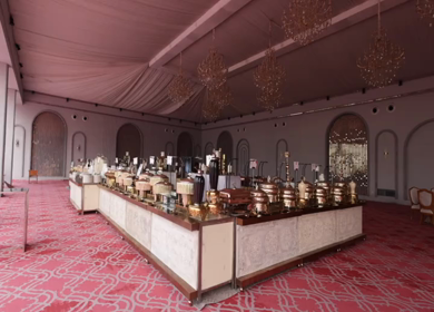 A Slow Motion Shot of an Indian Wedding Decoration in India