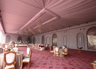 A Slow Motion Shot of an Indian Wedding Decoration in India