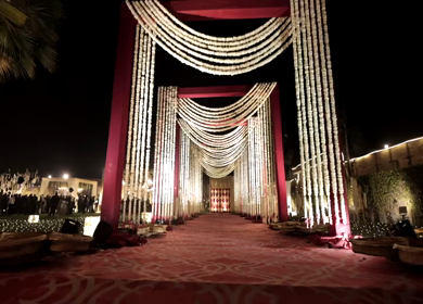 A Shot of an Indian Wedding Decoration in India