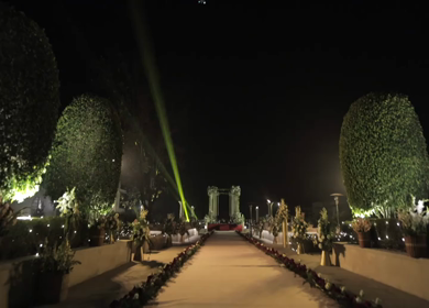 A Slow Motion Shot of an Indian Wedding Decoration in India