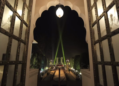 A Slow Motion Shot of an Indian Wedding Decoration in India