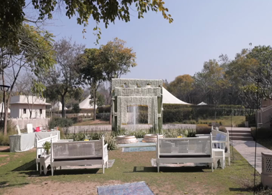 A Slow Motion Shot of an Indian Wedding Decoration in India