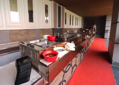 A Slow Motion Shot of an Indian Wedding Venue  Decoration in India