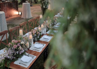 A Slow Motion Shot of an Indian Wedding Venue Decoration in India