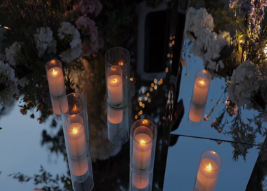 A Slow Motion Shot of an Indian Wedding Venue Decoration in India