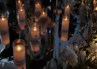 A Slow Motion Shot of an Indian Wedding Venue Decoration in India
