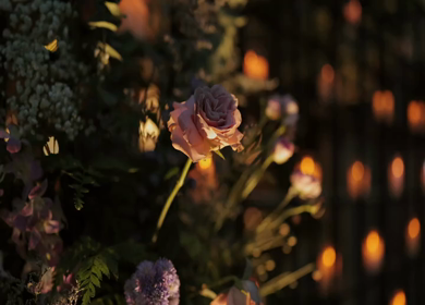 A Slow Motion Shot of an Indian Wedding Venue Decoration in India