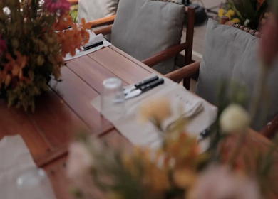 A Slow Motion Shot of an Indian Wedding Venue Decoration in India