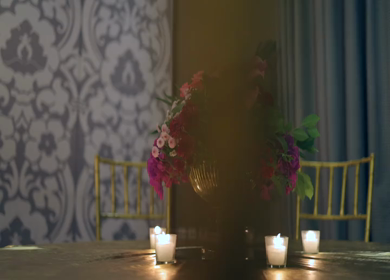 A Slow Motion Shot of an Indian Wedding Venue Decoration in India