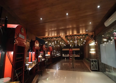 9th February, 2024 : A Slow Motion Shot of an Indian Wedding Venue Decoration in India