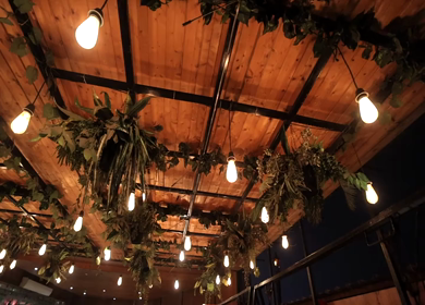 A Slow Motion Shot of an Indian Wedding Venue Decoration in India