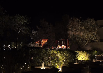 A Slow Motion Shot of an Indian Wedding Venue Decoration in India