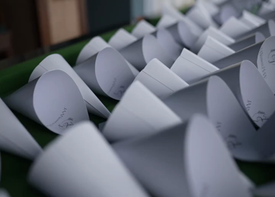 A Slow Motion Shot of an Indian Wedding Venue Decoration in India