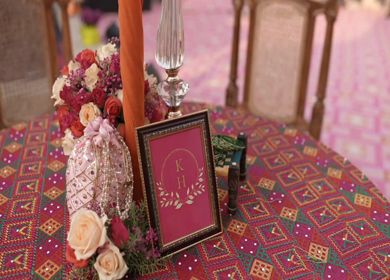 9th February, 2024 : A Slow Motion Shot of an Indian Wedding Venue Decoration in India